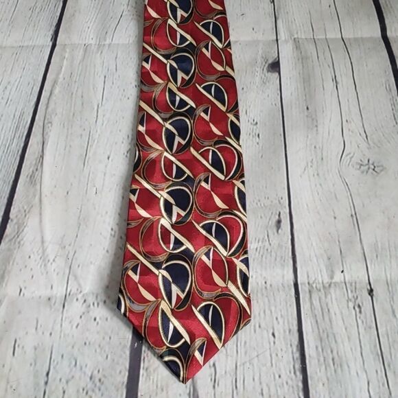 Vintage Bill Blass Designer Geometric Neck Tie - Picture 1 of 7